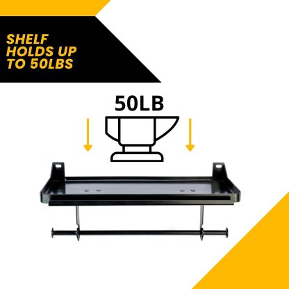 Garage Paper Towel Holder - Wall Mount Shelf | Holds 50lbs | Garage, Home, Shop Organization - Image 5