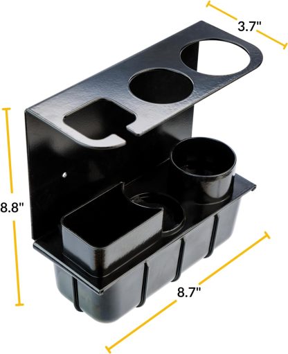 Grease Gun Holder - Wall Mount Lubricant Gun Rack | Removable Drip Tray & Spare Cartridge Holder | Garage & Workshop Tools Organizer | Truck and Tractor Accessories | USA Designed - Image 3