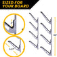 Snowboard Storage Rack | 4-Tier Horizontal Snow Board Wall Rack | Anti-Sway Patent-Pending Arm Mount Design | USA Designed