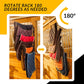 Saddle Pad Rack - Horse Blanket Holder | Heavy Duty 180 Degree Swing-Out Wall Mount | Six (6) Well-Spaced, Extra-Long Rack Arms for Various Accessories | USA Designed