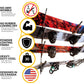 Snowboard Storage Rack | 4-Tier Horizontal Snow Board Wall Rack | Anti-Sway Patent-Pending Arm Mount Design | USA Designed